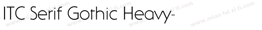 ITC Serif Gothic Heavy字体转换